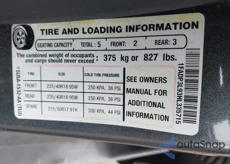 2017 Ford Focus St from USA, damaged, VIN 1FADP3L93HL335715